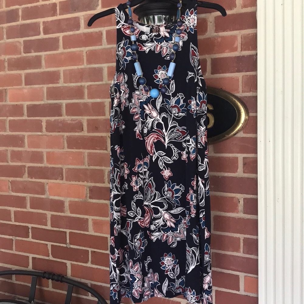 Sleeveless Printed Swing Dress